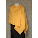 Eșarfă ocru din pânză topită de bumbac