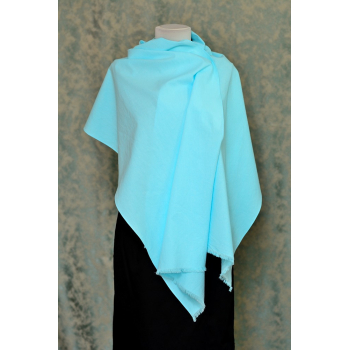 Eșarfa bleu din pânză topită de bumbac