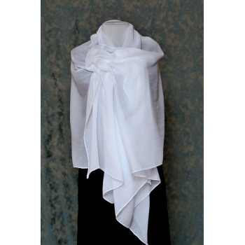 Eșarfă albă Spuma Mării