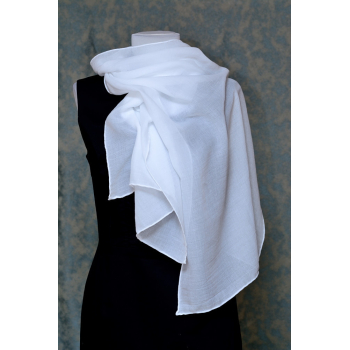 Eșarfă albă Spuma Mării