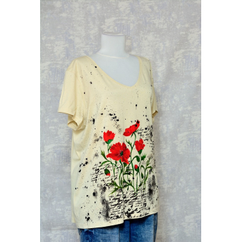 Tricou pictat Maci vintage