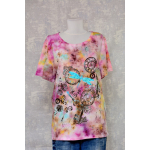 Tricou Tie & Dye, Libelule în timp, unicat
