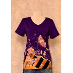 Tricou mov pictat, unicat