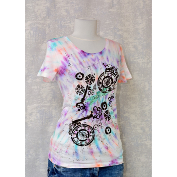 Tricou Tie & Dye, Libelule în timp, unicat
