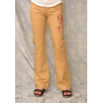 Pantaloni cu pictură florală, unicat