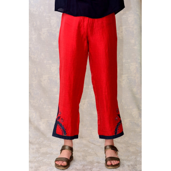 Pantaloni cu pictură abstractă, unicat